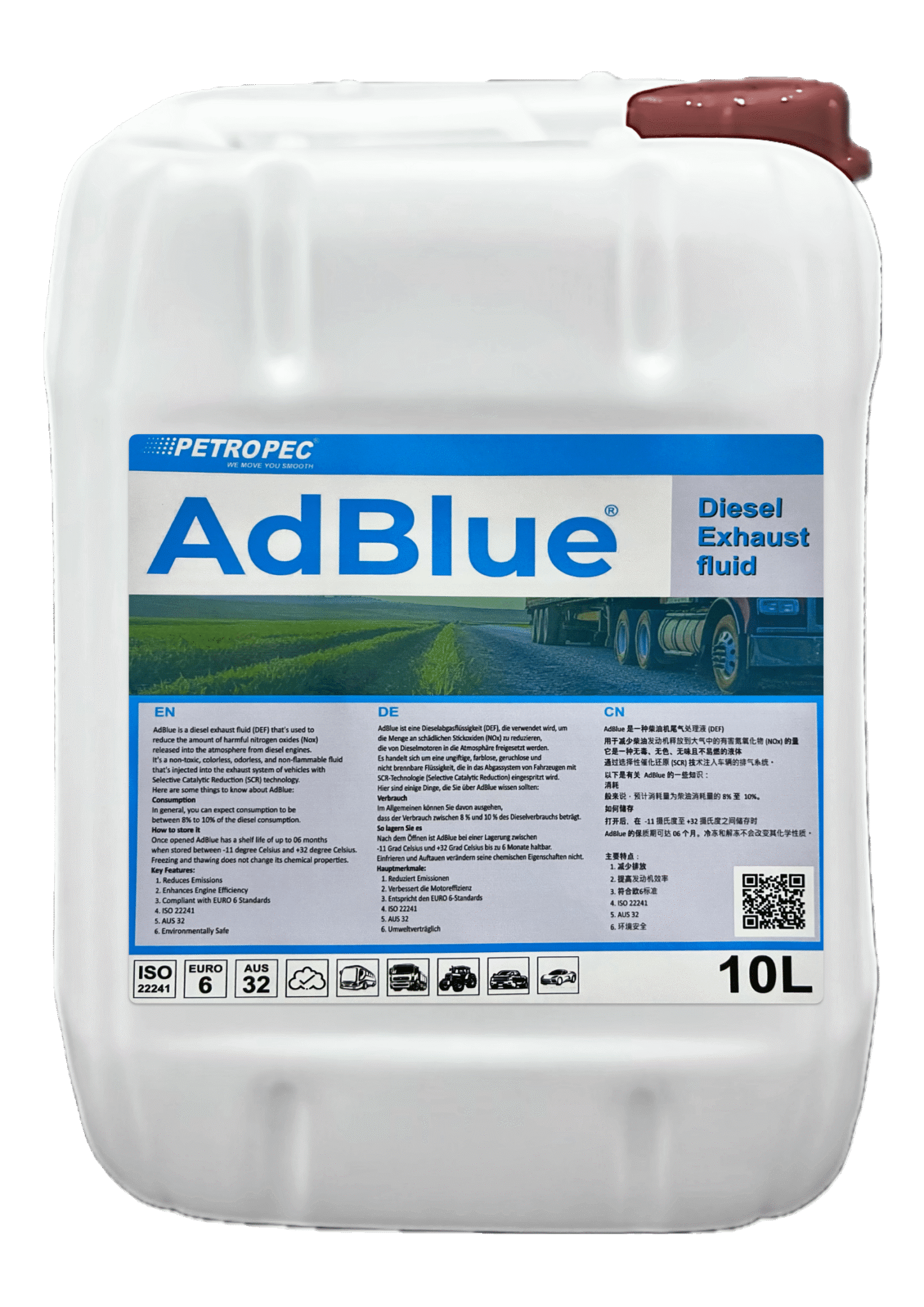 AdBlue (DEF) diesel exhaust fluid (ISO 22241) AUS 32 - Petropec